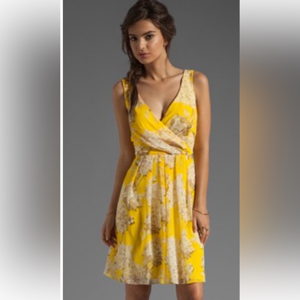 Trina Turk Yellow Floral Dress